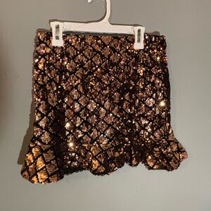 Forever 21 Rose Gold Skirt